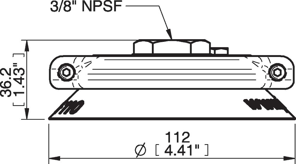 Piab Suction cup F110 HNBR, 3/8 NPSF female, clamp ring with mesh filter