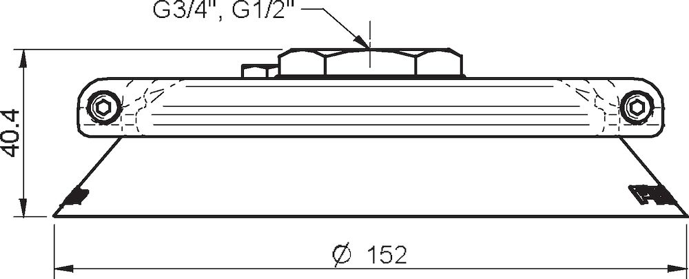 Piab Suction cup F150 Silicone, G1/2 female Al, with mesh filter