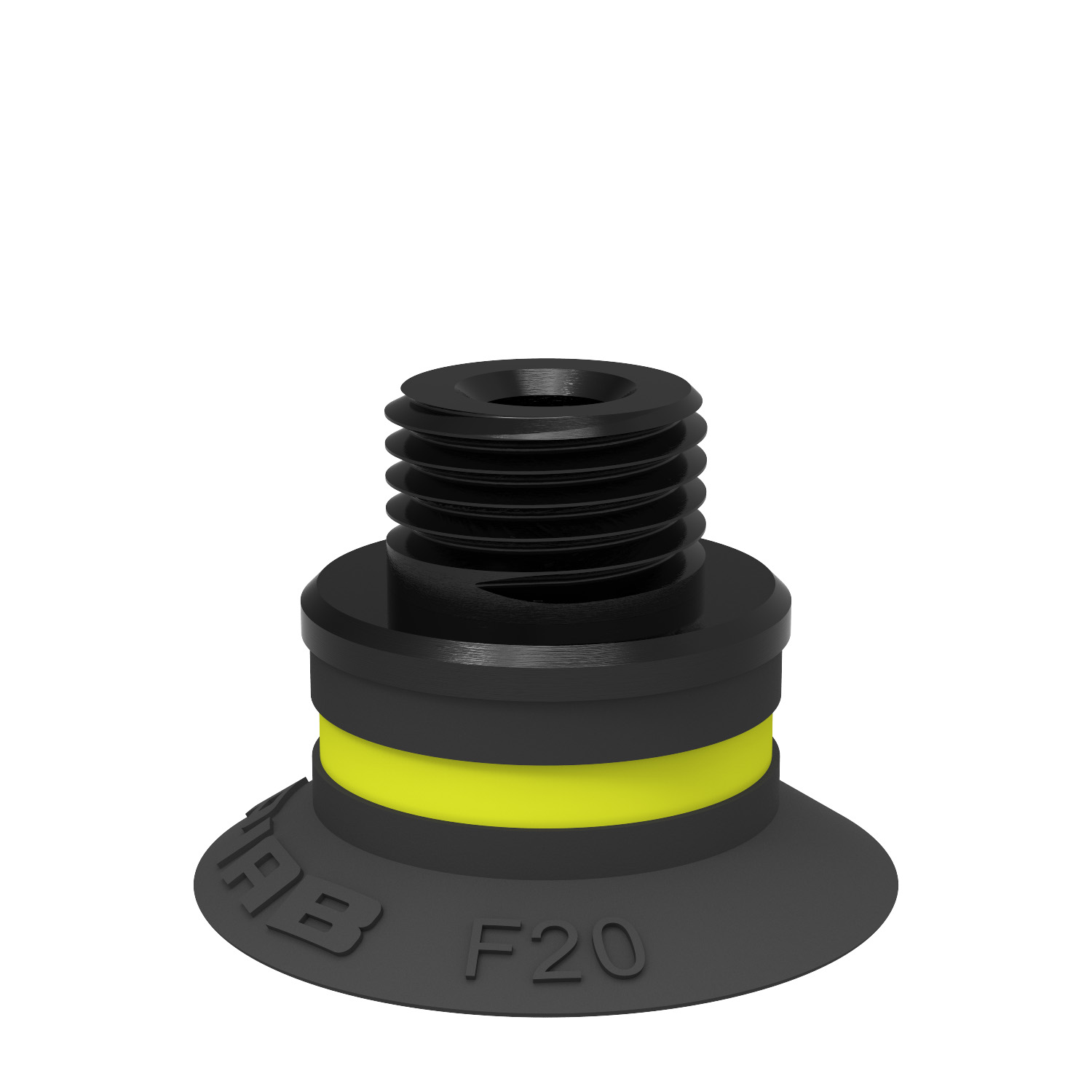 Piab Suction cup F20 Chloroprene, G1/8 male/M5 female, with mesh filter