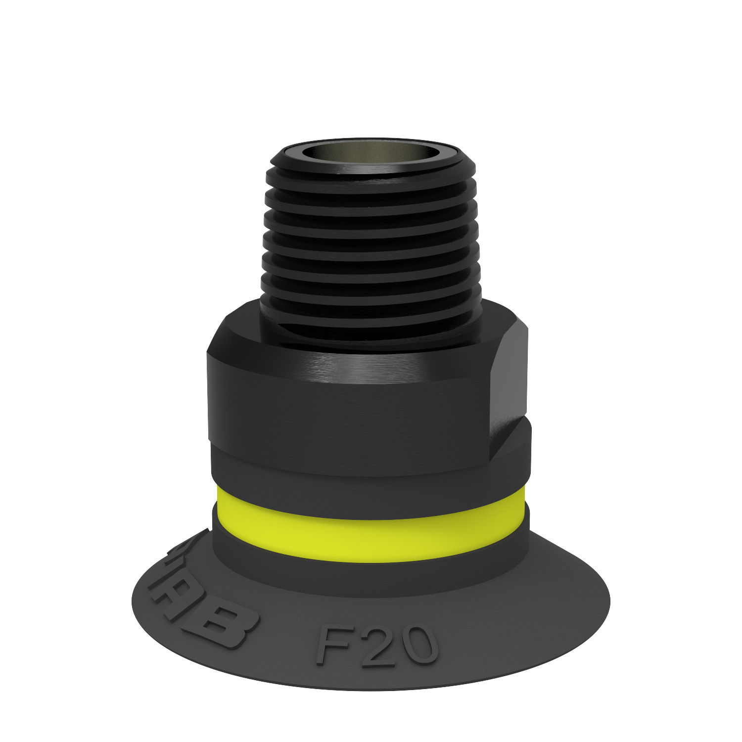 Piab Suction cup F20 Chloroprene, 1/8 NPT male, with dual flow control valve