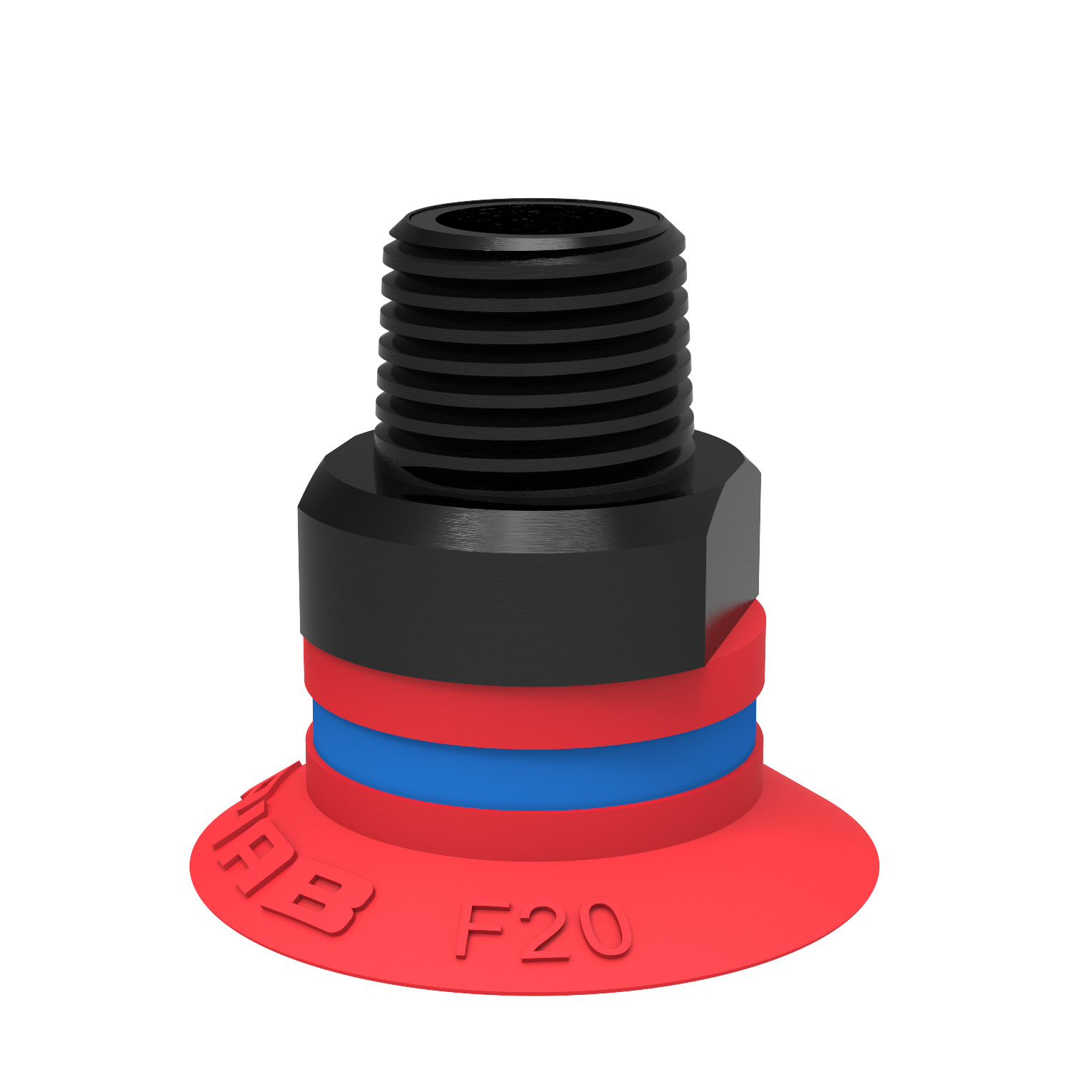 Piab Suction cup F20 Silicone, 1/8 NPT male, with dual flow control valve