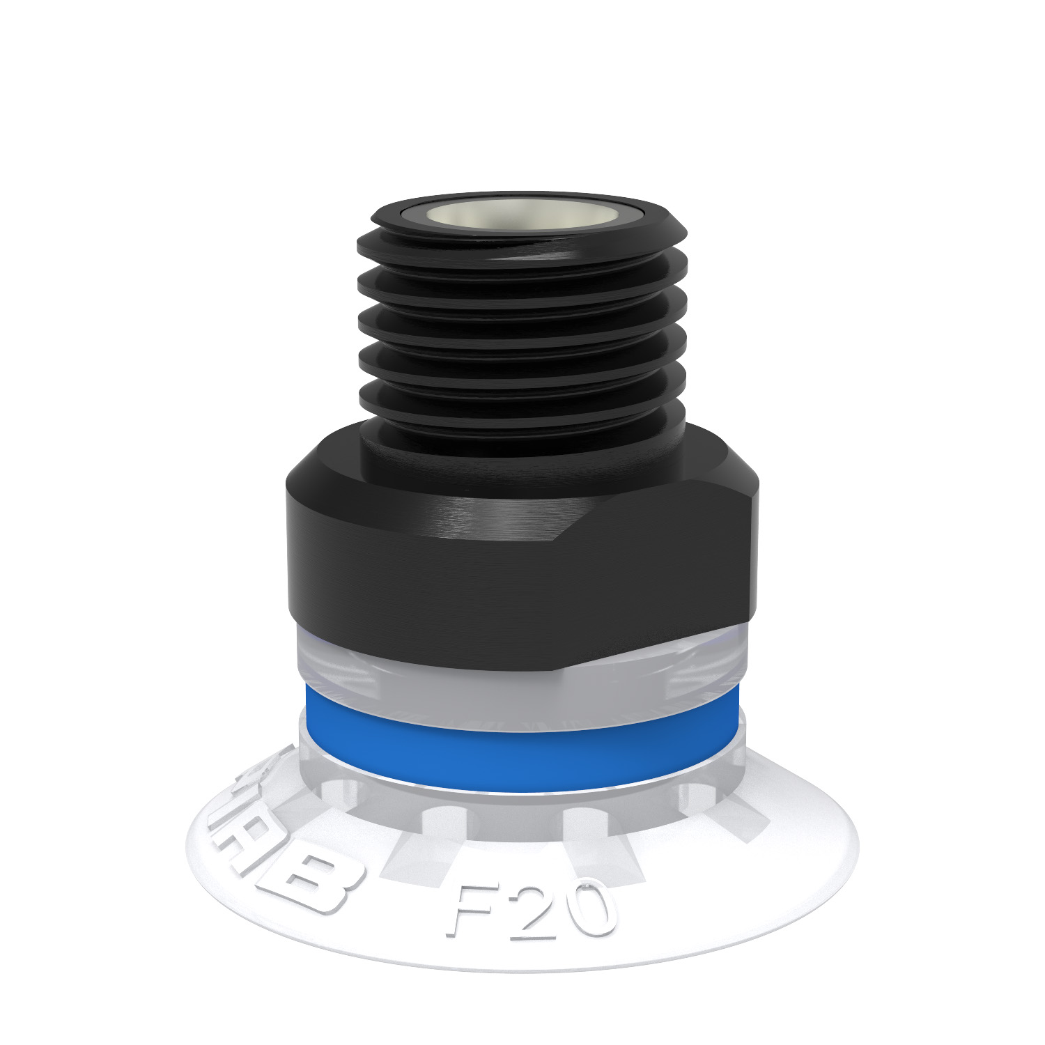 Piab F20.21.02AC / 9909666 Suction cup F20 Silicone FCM, 1/8" NPT male, with mesh filter