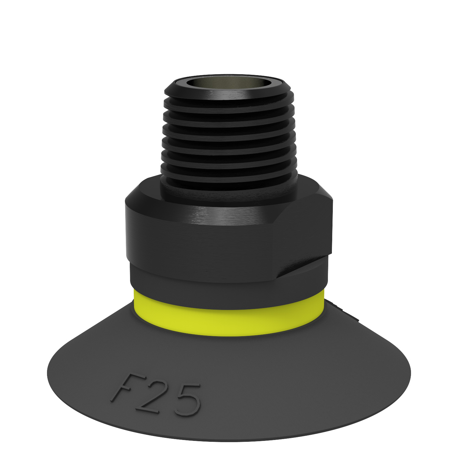 Piab Suction cup F25 Chloroprene, G1/8 male, with mesh filter and dual flow control valve
