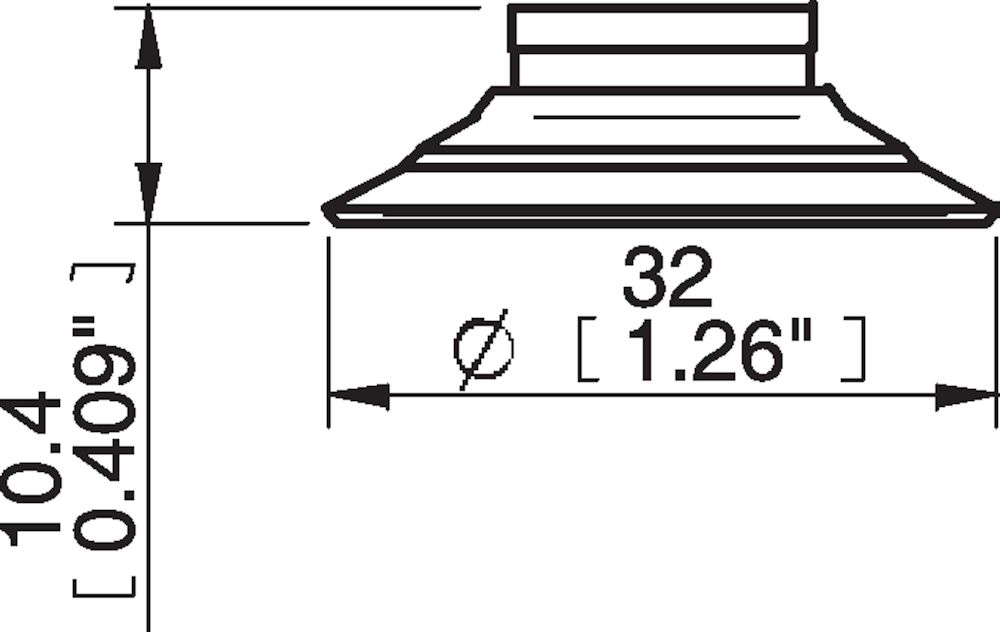 Piab Suction cup F30-2 Chloroprene
