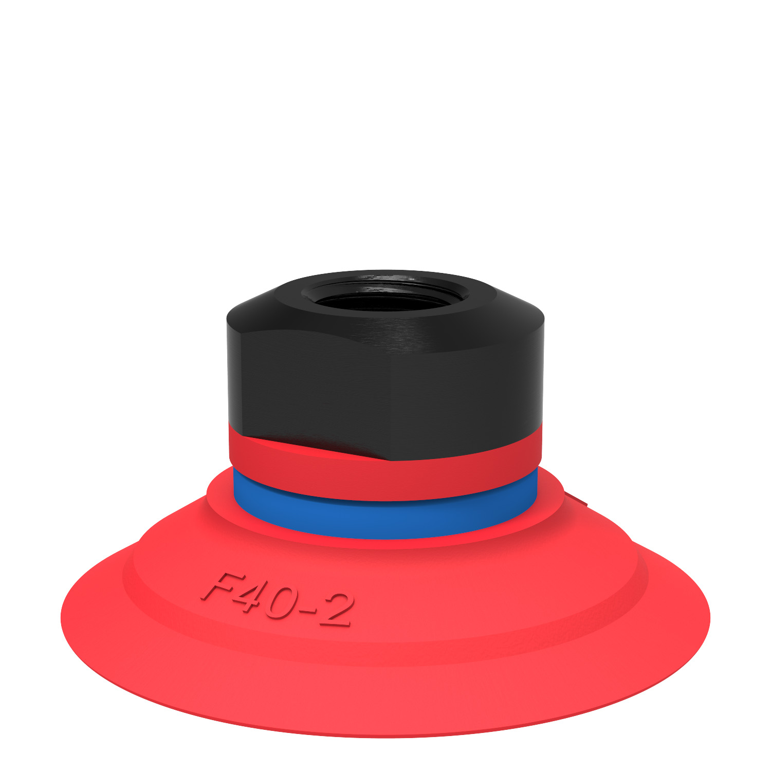 Piab Suction cup F40-2 Silicone, 1/8 NPSF female, with dual flow control valve