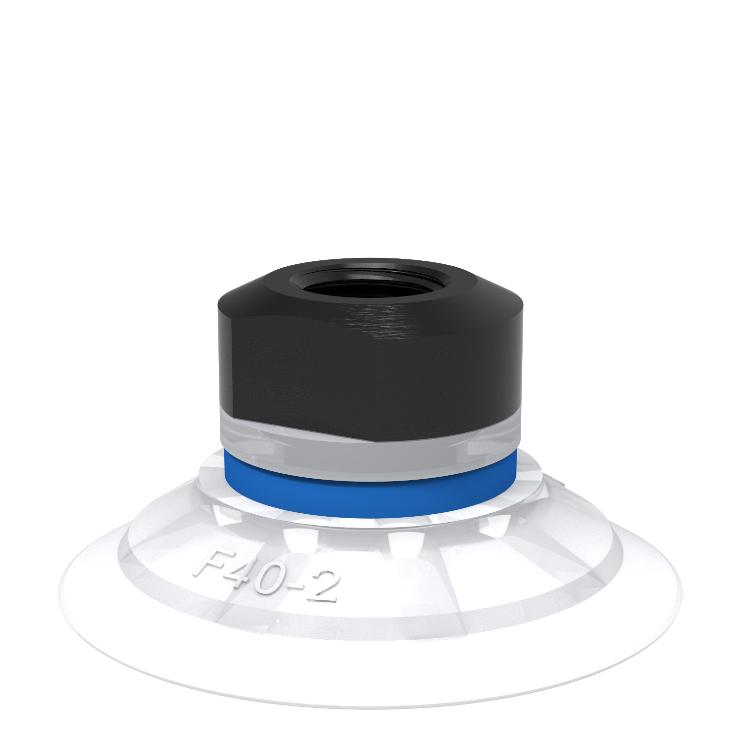 Piab Suction cup F40-2 Silicone FCM, 1/8 NPSF female, with mesh filter