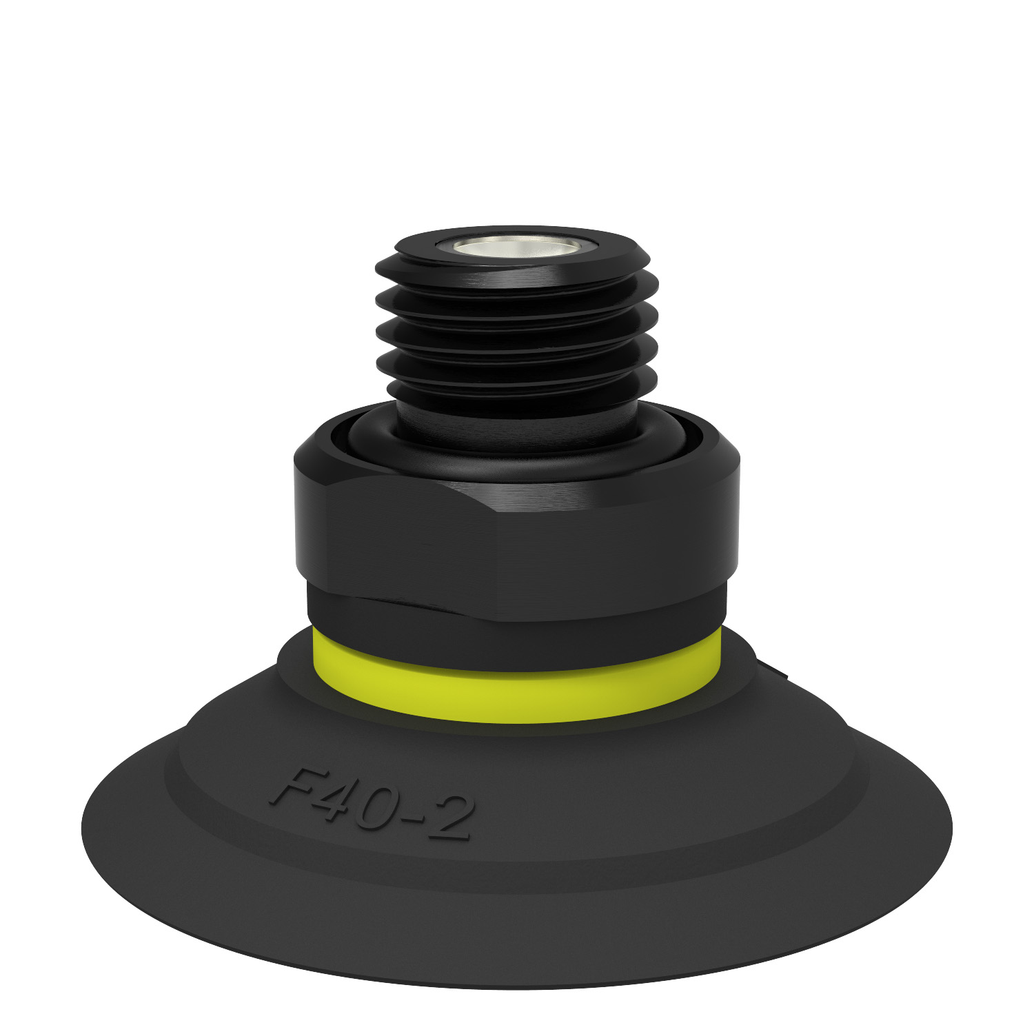 Piab Suction cup F40-2 Nitrile-PVC, G1/4 male, with mesh filter and dual flow control valve