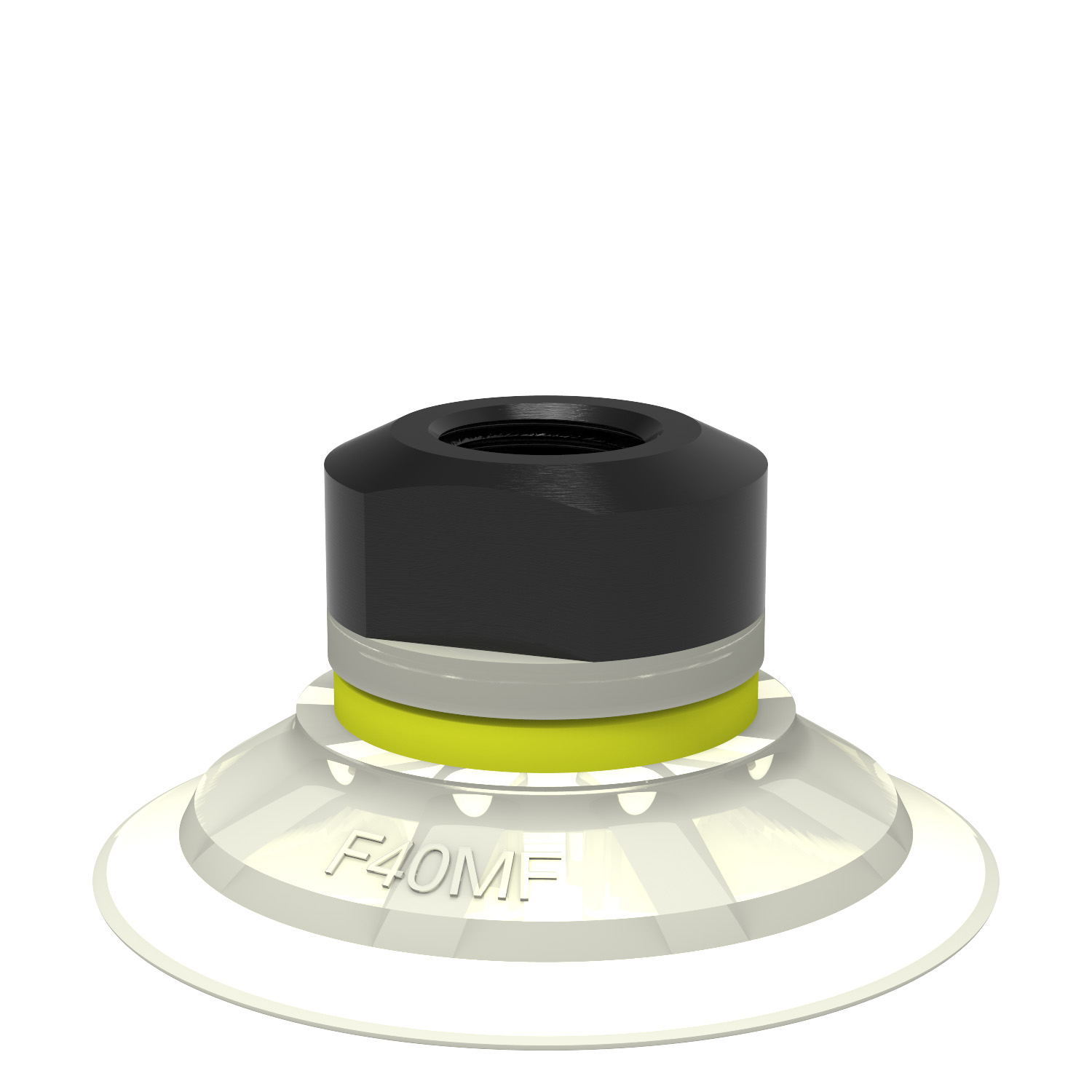 Piab Suction cup F40MF Thermoelastic polyurethane, 1/8 NPSF female, with dual flow control valve