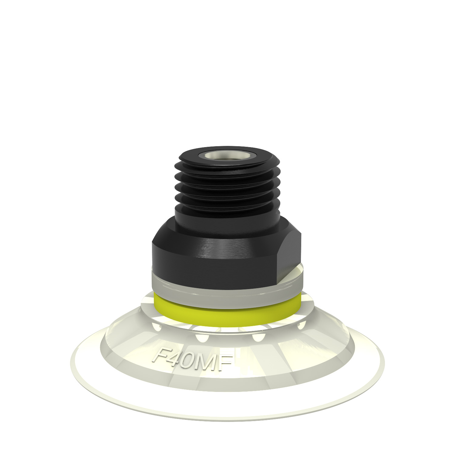 Piab Suction cup F40MF Thermoelastic polyurethane, 1/4 NPT male, with dual flow control valve