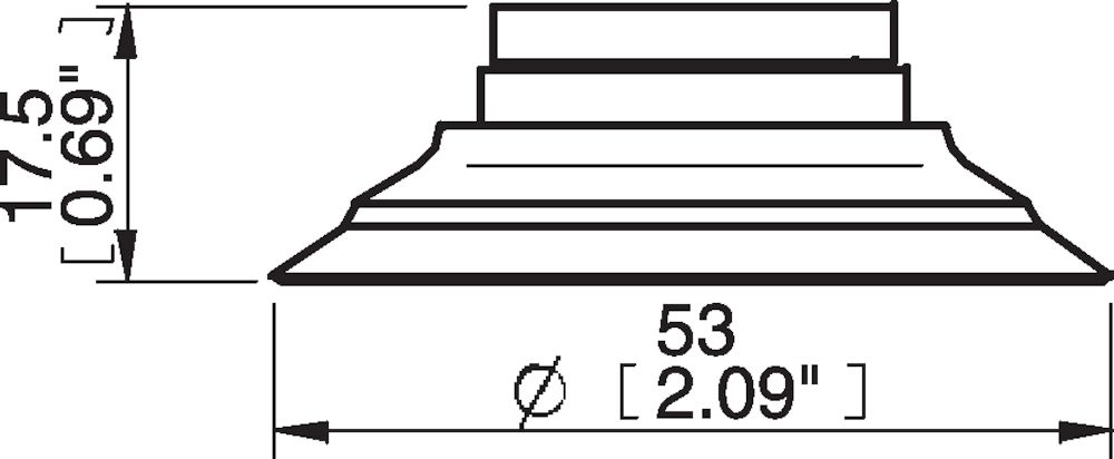 Piab Suction cup F50-2 Nitrile-PVC