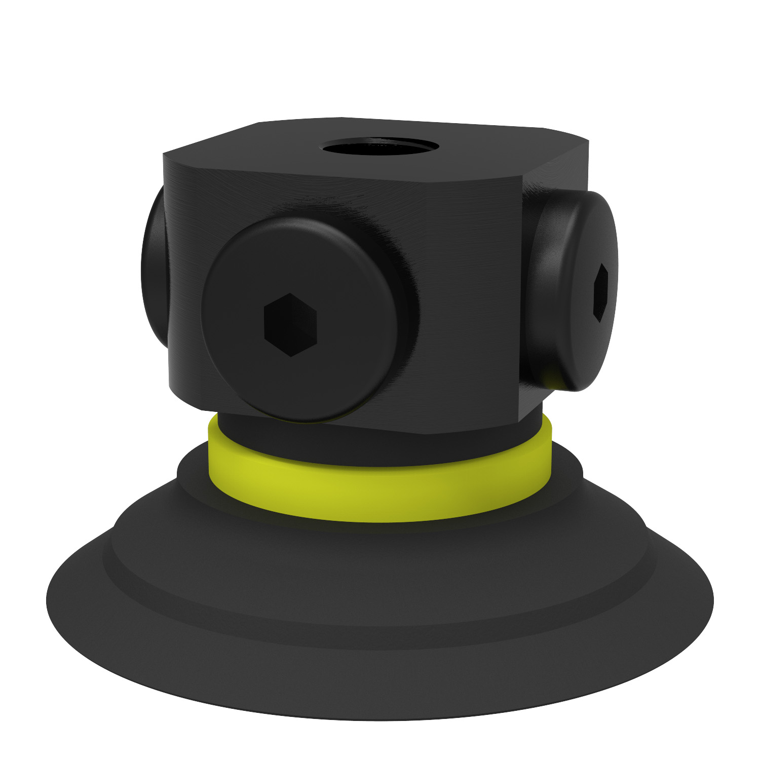 Piab Suction cup F50-2 Nitrile-PVC, 5x1/8 NPSF female, with dual flow control valve