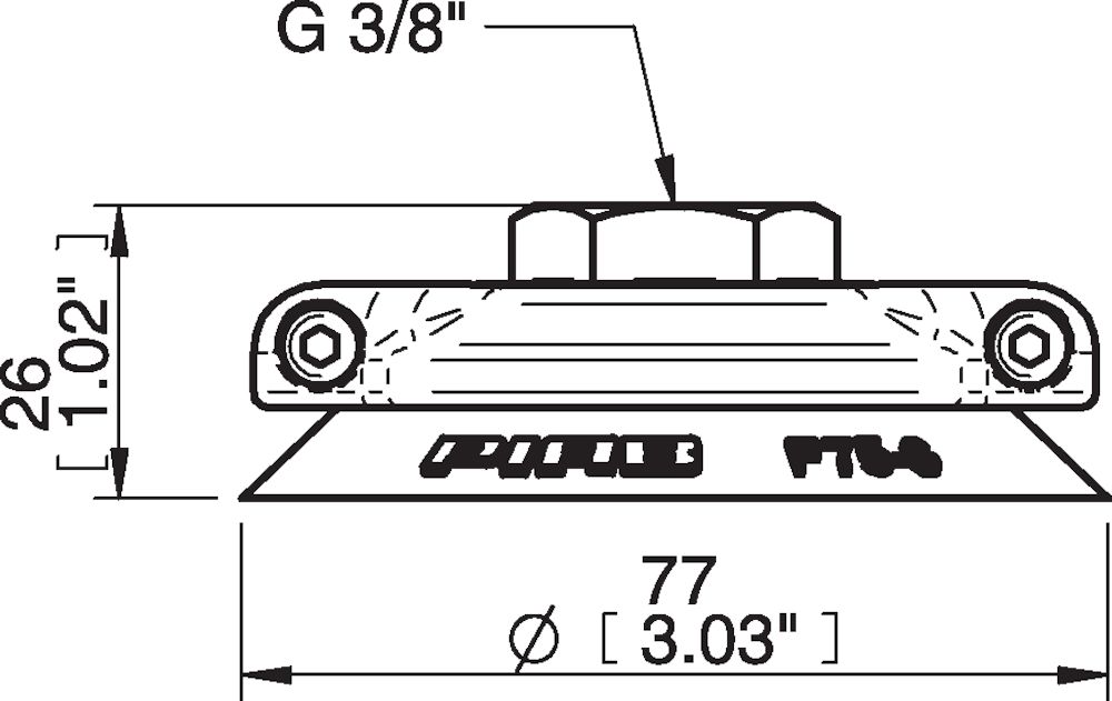 Piab Suction cup F75 HNBR, G3/8 female, with mesh filter