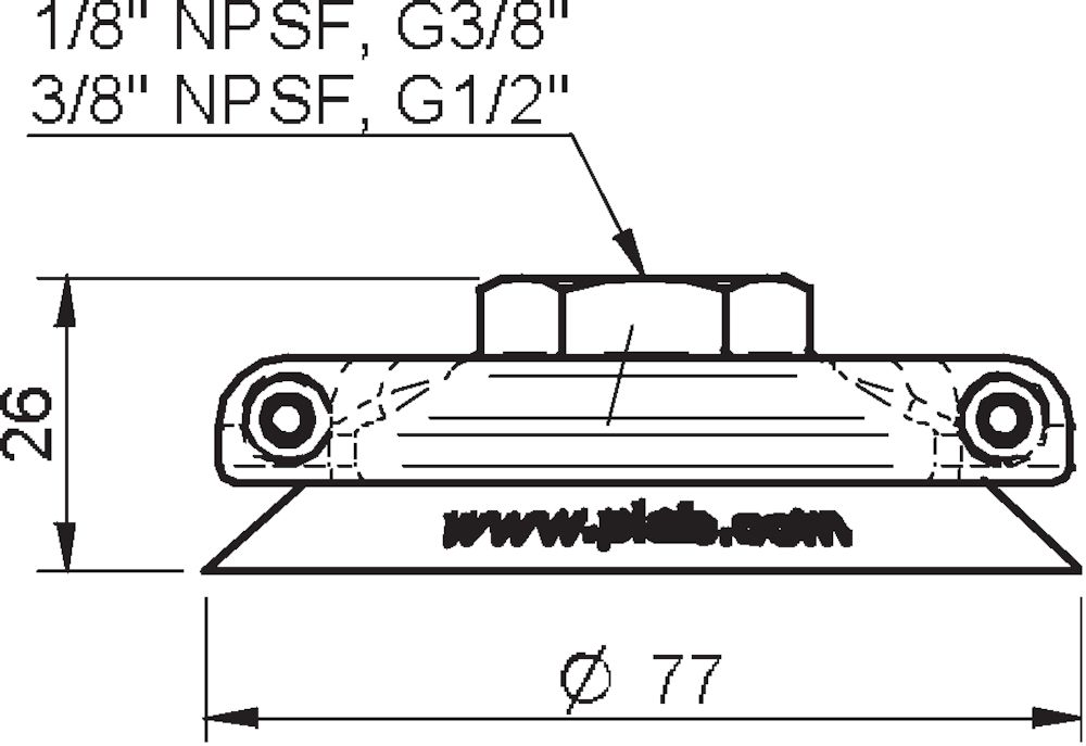 Piab Suction cup F75 HNBR, G1/2 female, with mesh filter