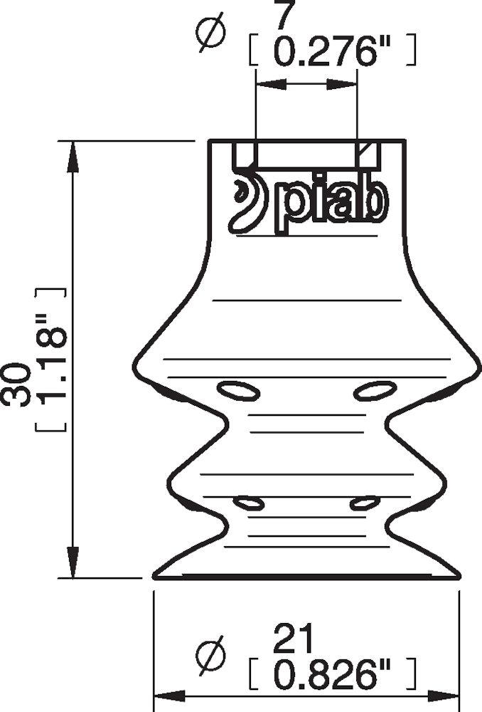 Piab FBX20.DS40 Suction cups and soft grippers