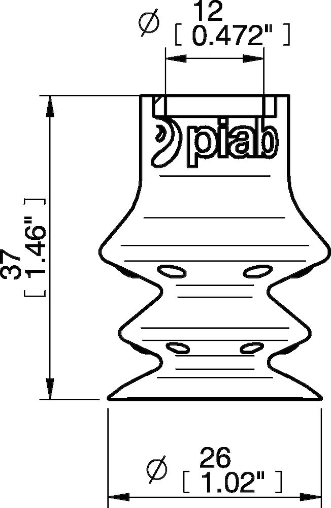 Piab FBX25.DS40 Suction cups and soft grippers