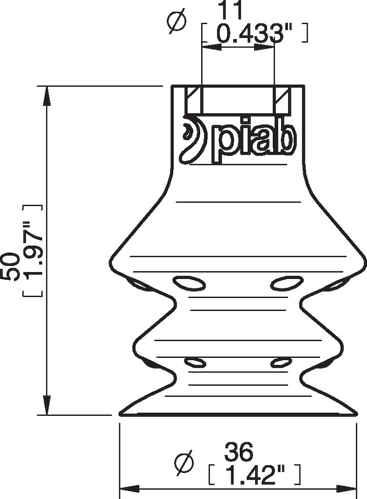 Piab FBX35.DS40 Suction cups and soft grippers