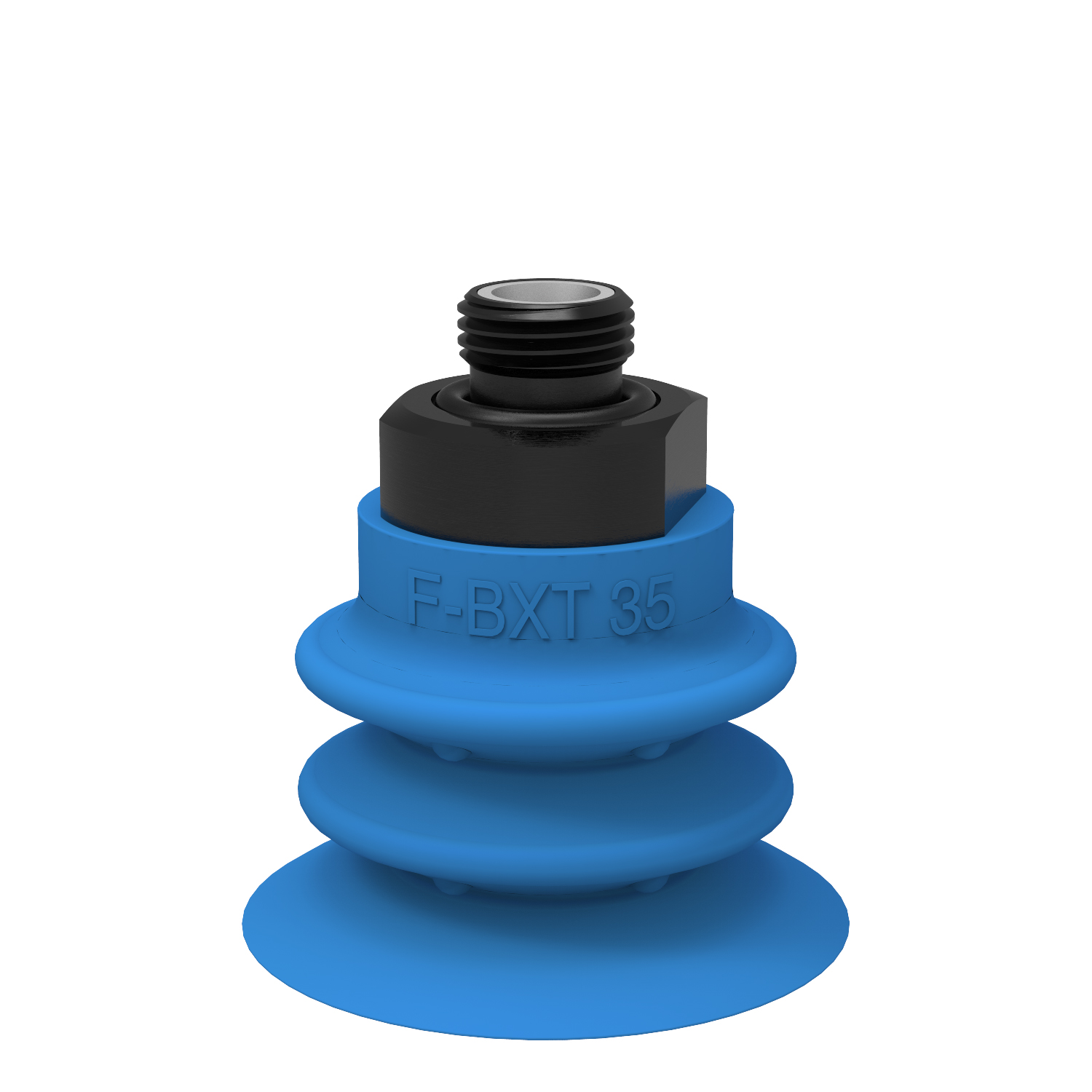 Piab Suction cup F-BXT35 Silicone G3/8 male, with mesh and dual flow control valve