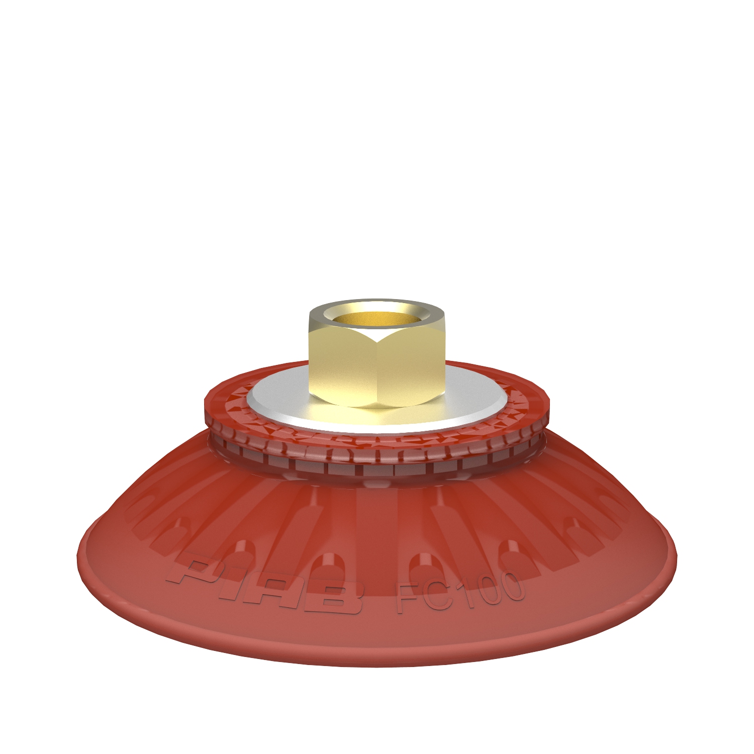 Piab Suction cup FC100P Polyurethane 40, brass 3/8 NPSF female