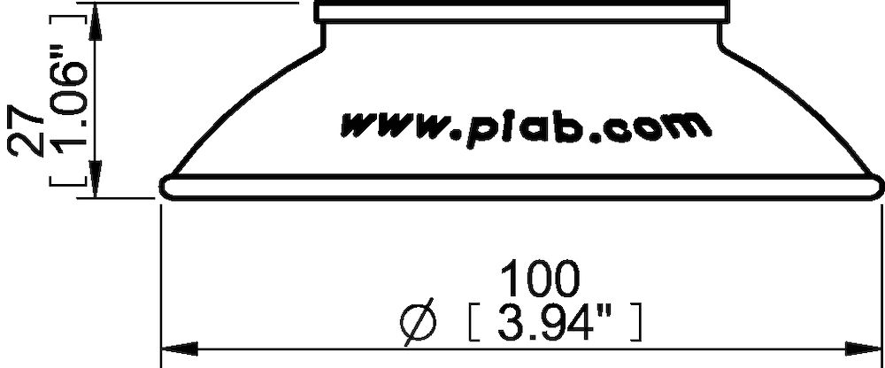 Piab Suction cup FC100 Nitrile-PVC 60, with washer