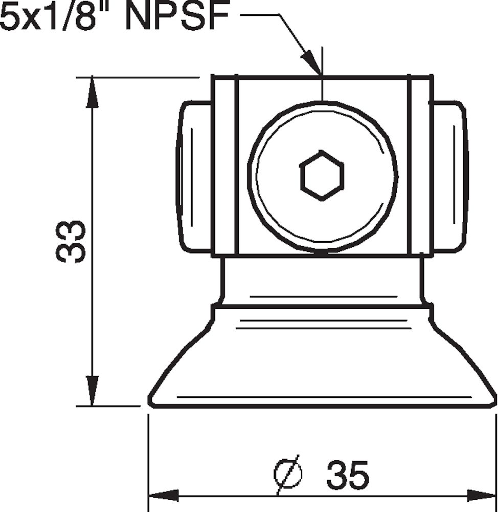 Piab Suction cup FC35P Polyurethane 60, 5x1/8 NPSF female