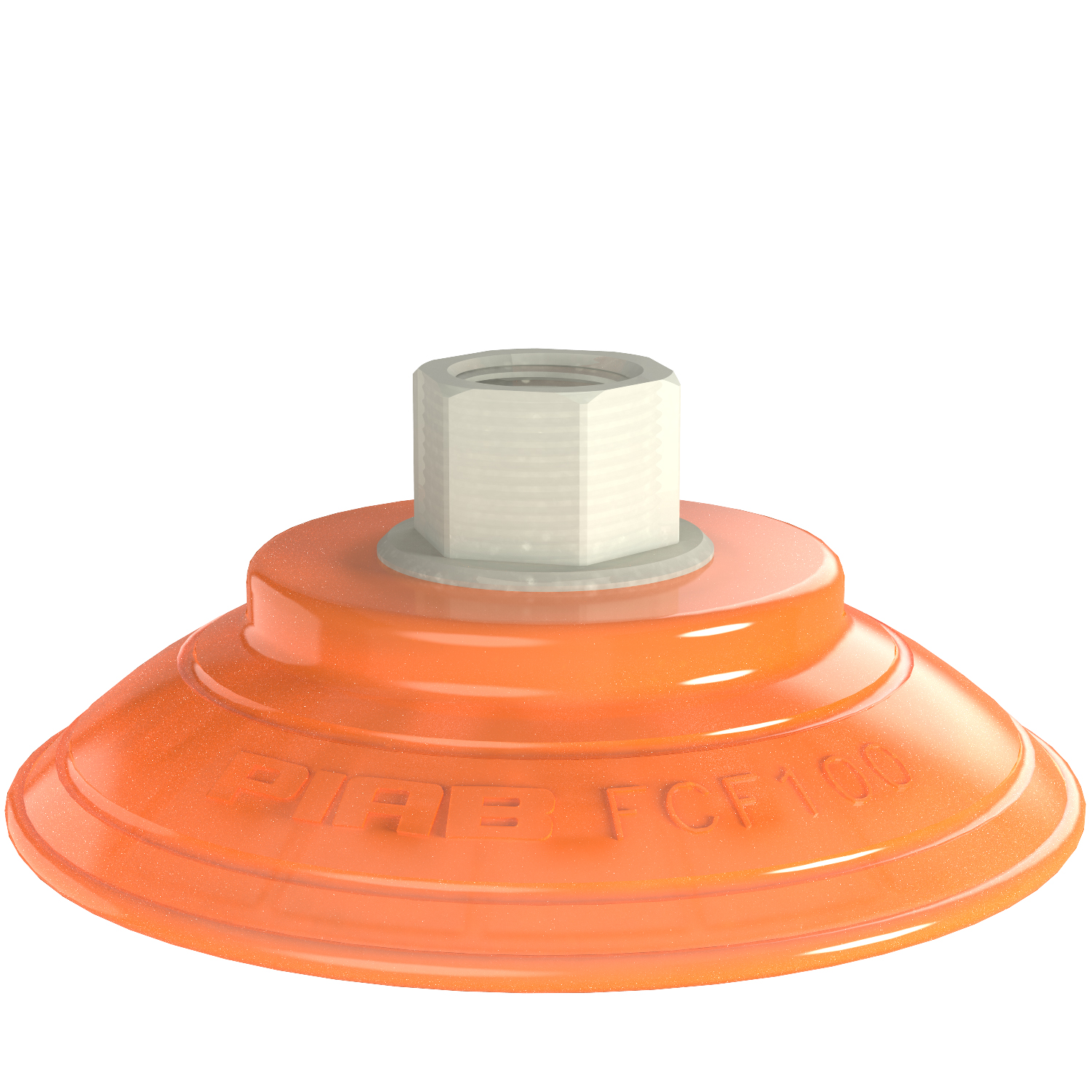 Piab Suction cup FCF100P Polyurethane 55/60, G3/8 female, plastic thread
