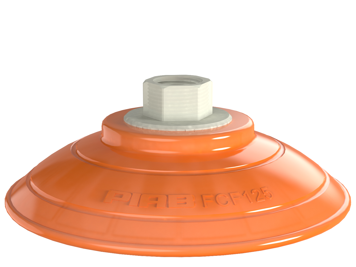 Piab Suction cup FCF125P Polyurethane 55/60, G3/8 female, plastic thread