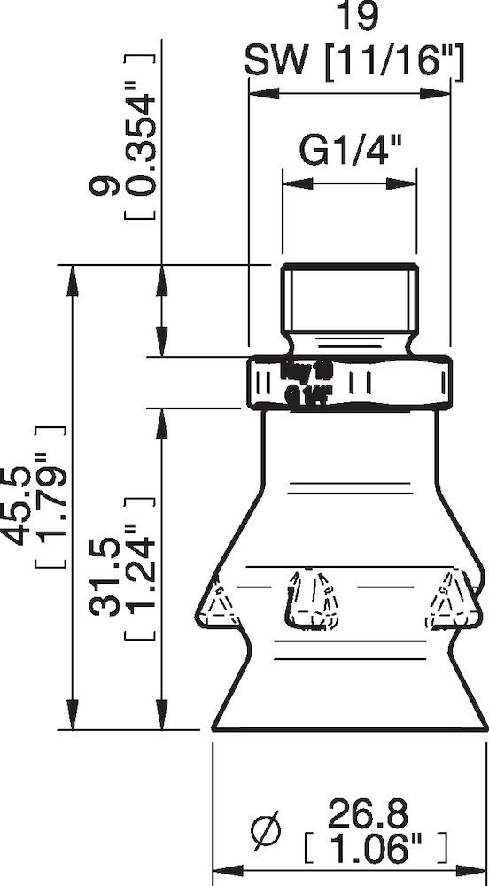 Piab PD27.DS40.G14MSS.00 Suction cups and soft grippers