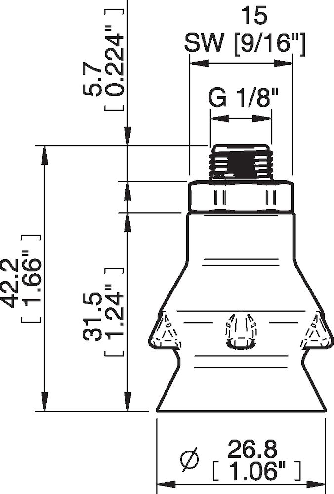 Piab PD27.DS40.G18MDC.00 Suction cups and soft grippers