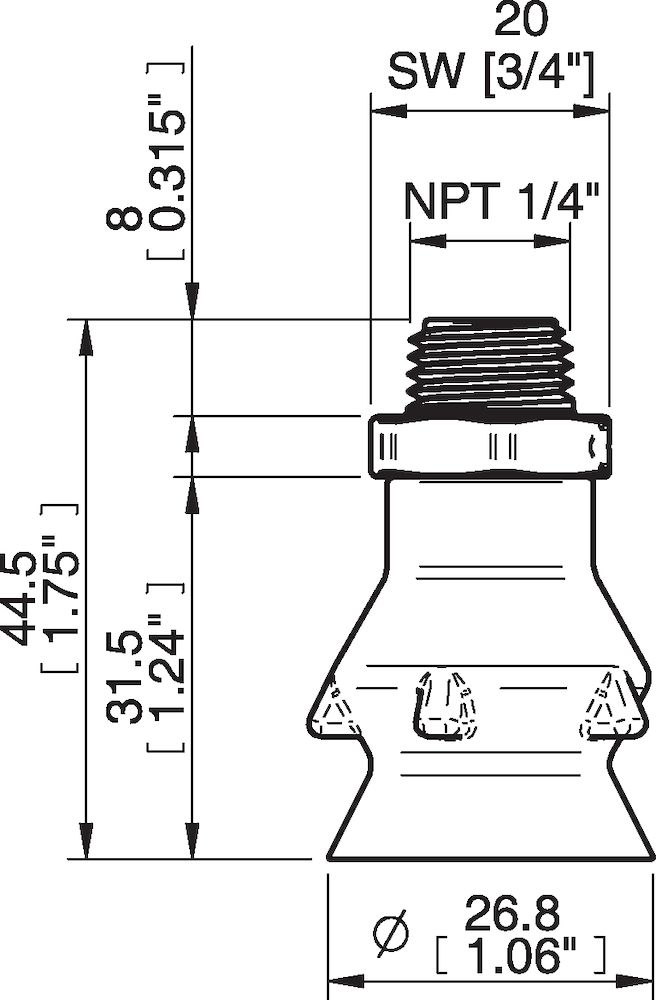 Piab PD27.DS40.NT14MDC.00 Suction cups and soft grippers