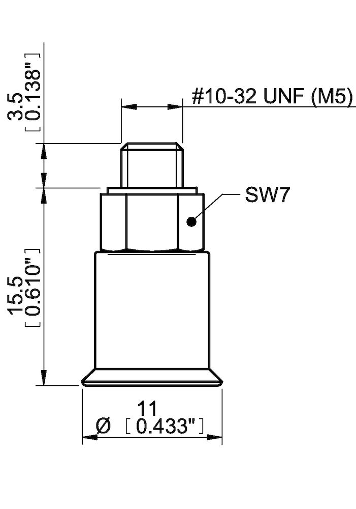 Piab Suction cup U10 Chloroprene, M5 male