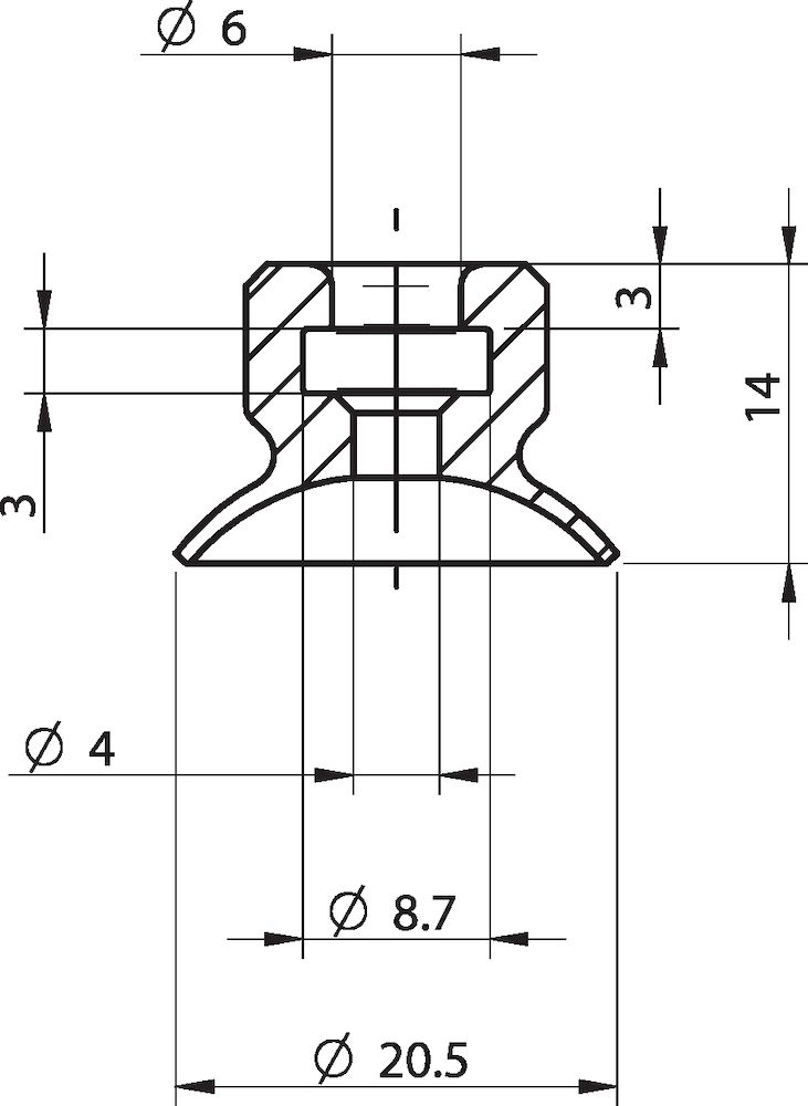 Piab Suction cup U20-2P Polyurethane 40
