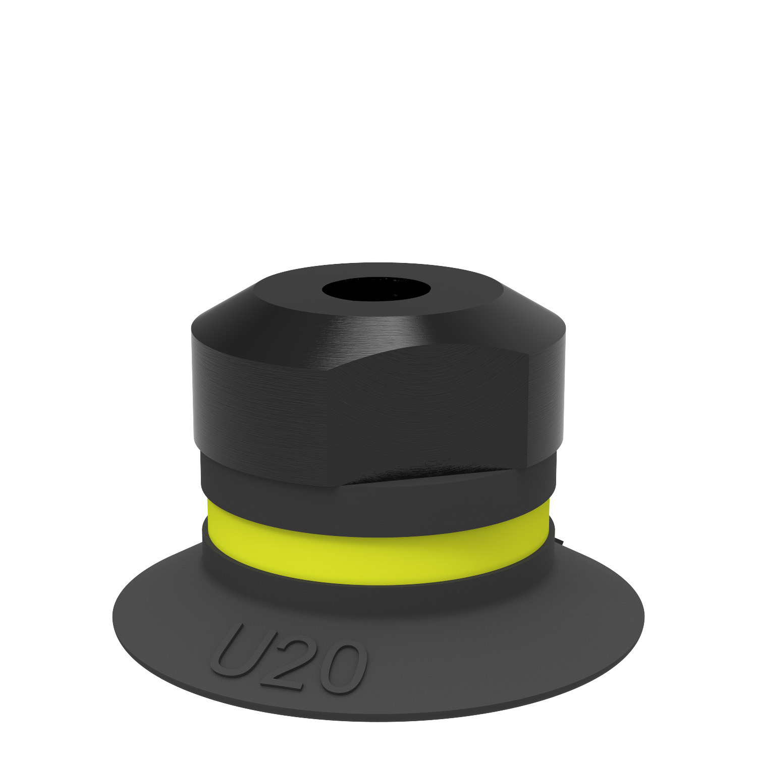 Piab Suction cup U20 Chloroprene, M5 female, with dual flow control valve