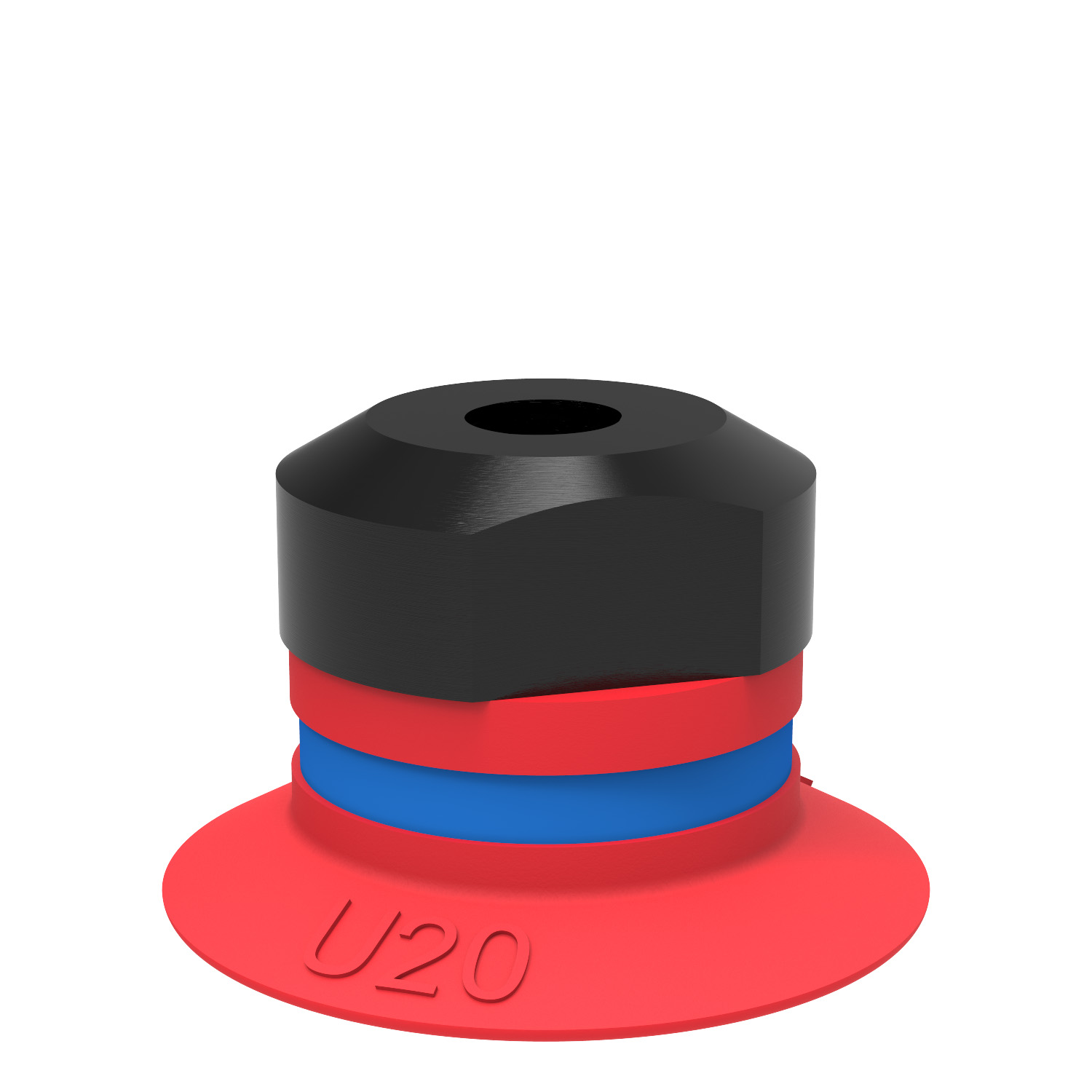 Piab Suction cup U20 Silicone, M5 female, with dual flow control valve