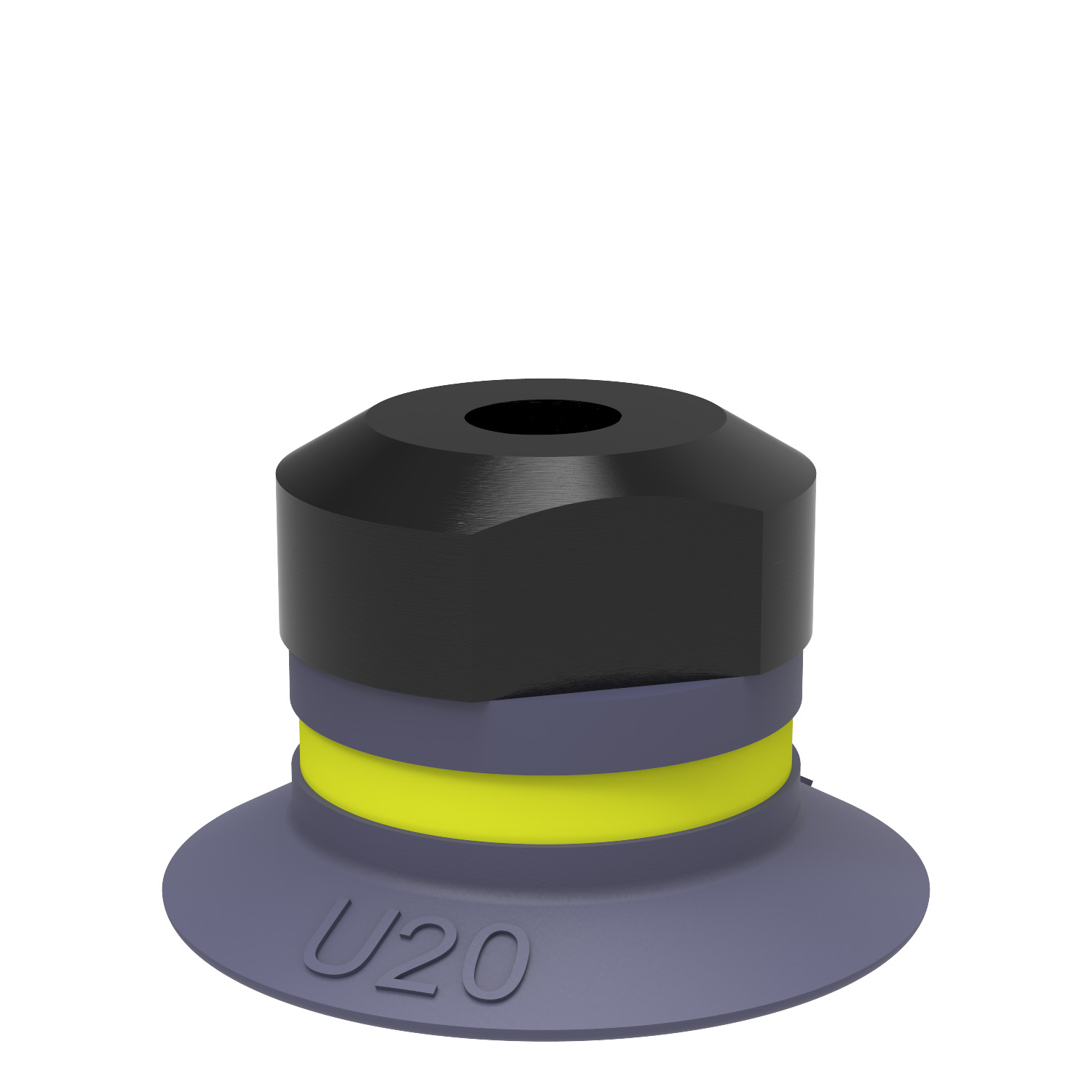 Piab Suction cup U20 HNBR, M5 female, with dual flow control valve