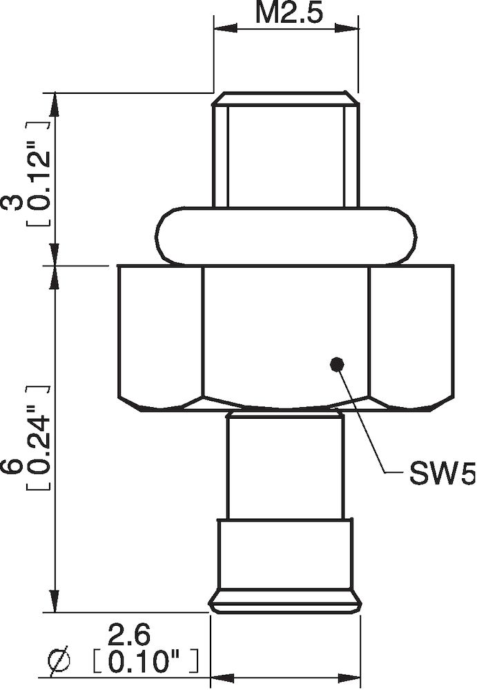 Piab Suction cup U2 Conductive silicone, M2.5 male