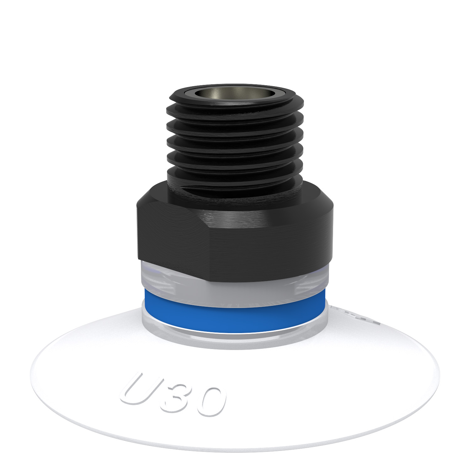 Piab U30.21.02AC / 9909753 Suction cup U30 Silicone FCM, 1/8" NPT male, with mesh filter