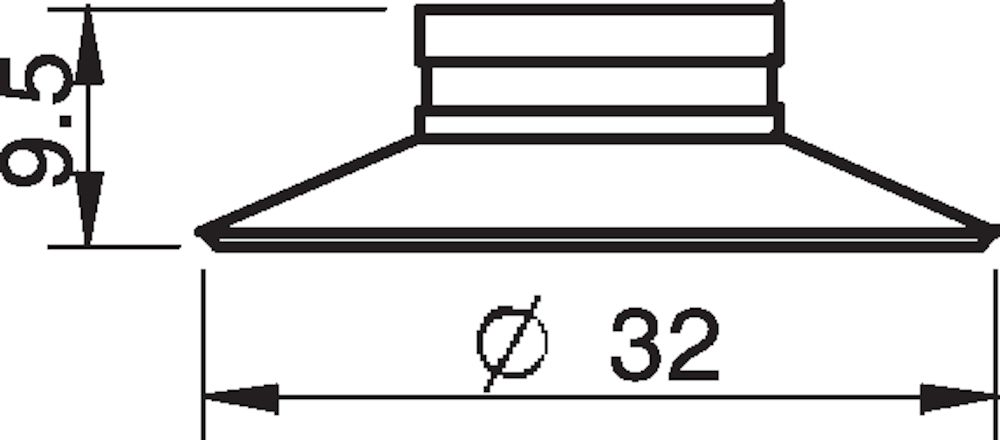 Piab Suction cup U30 Nitrile-PVC