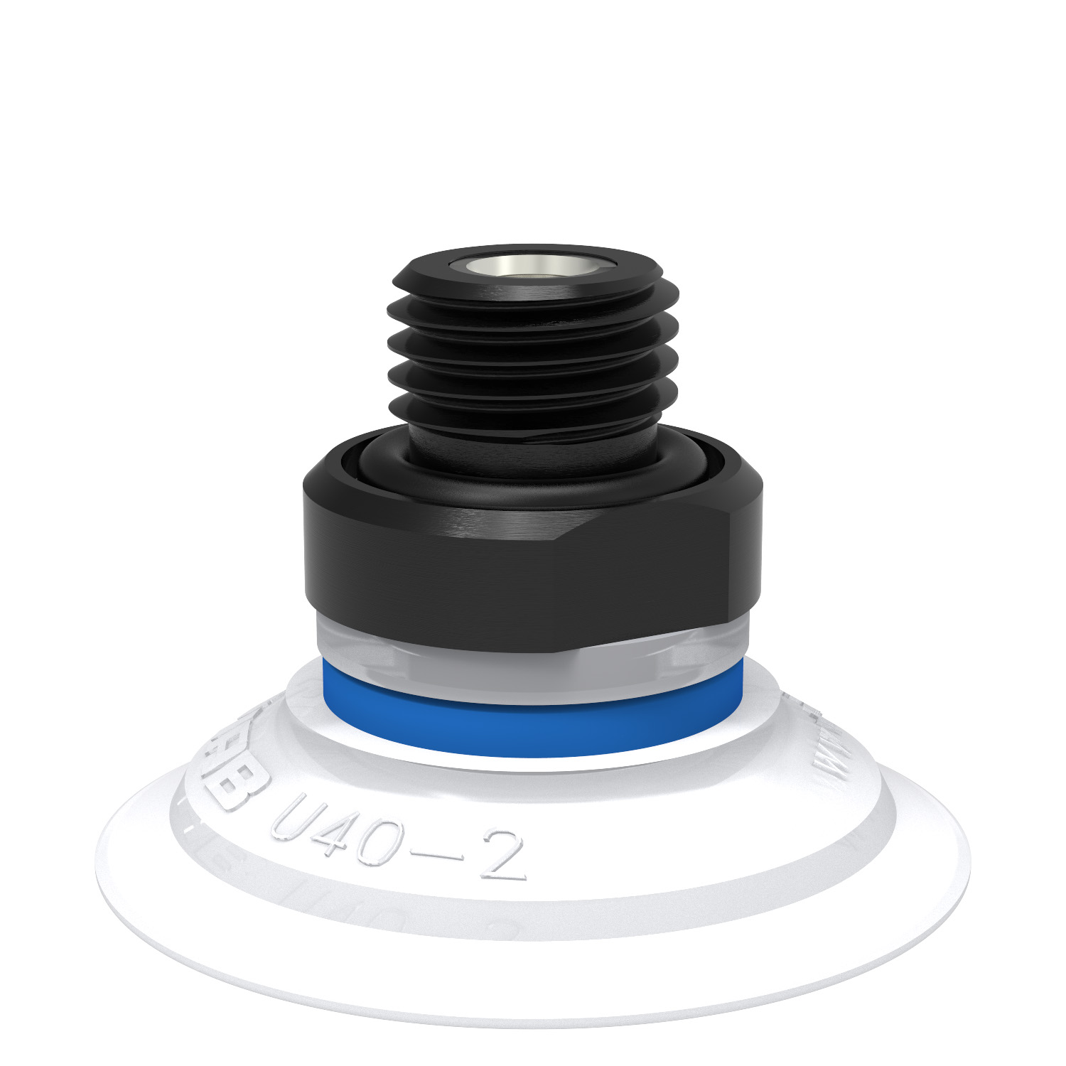 Piab Suction cup U40-2 Silicone FCM, G1/4 male, with mesh filter