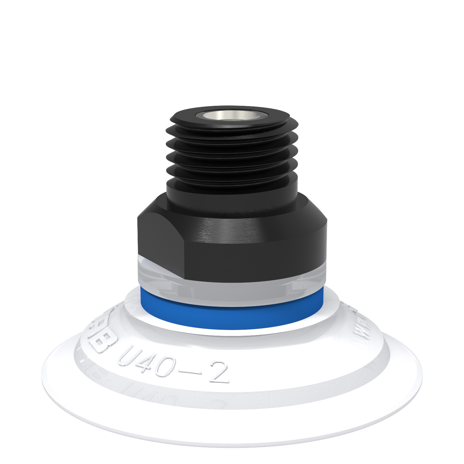 Piab U40-2.21.04AC / 9909724 Suction cup U40-2 Silicone FCM, 1/4" NPT male, with mesh filter