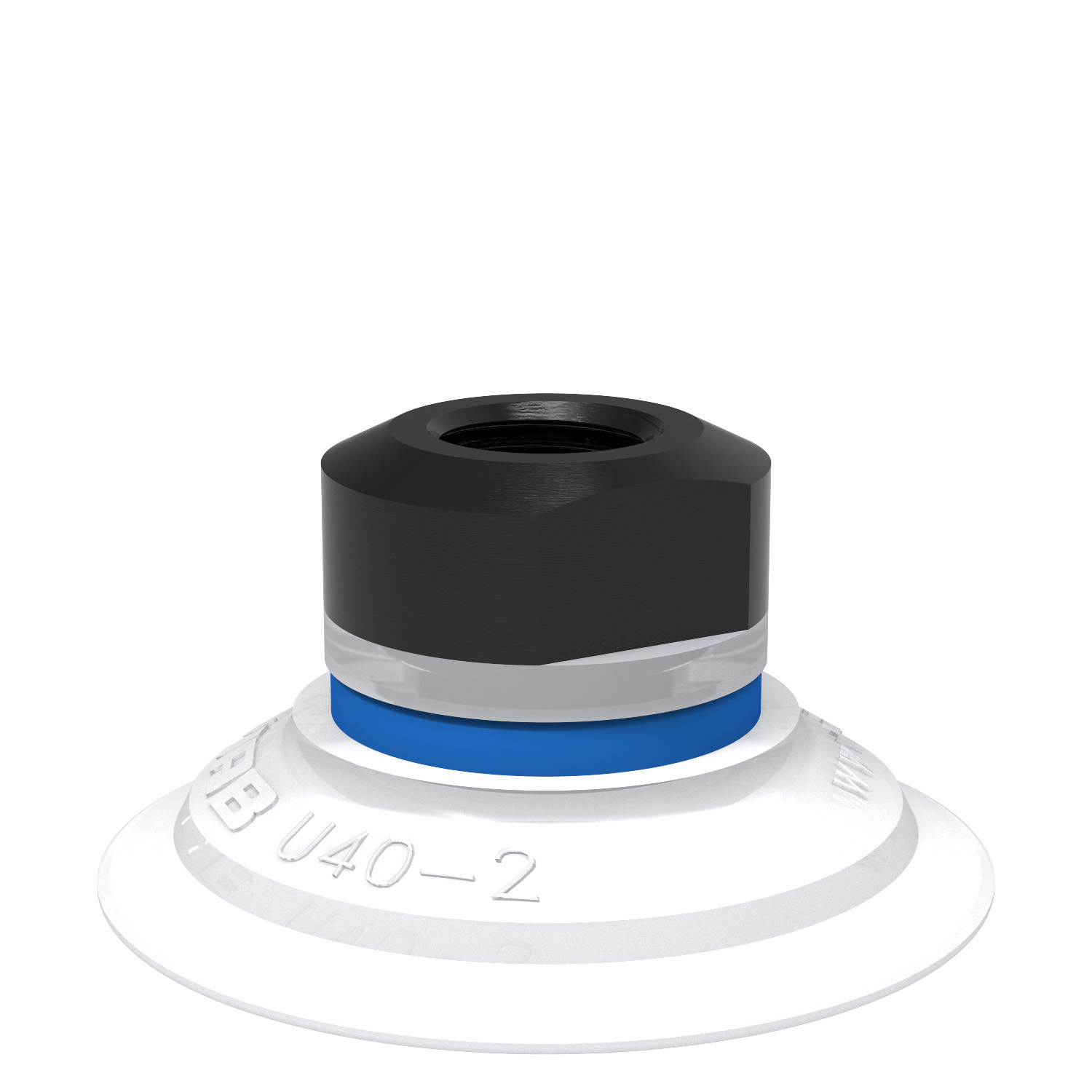 Piab Suction cup U40-2 Silicone FCM, 1/8 NPSF female, with mesh filter