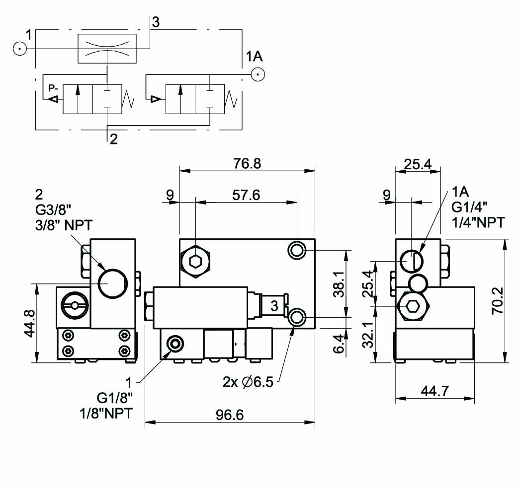 Piab Vacuum Check Valve VT1 Vacustat COAX® cartridge MINI Pi12-2, G3/8-G1/4
