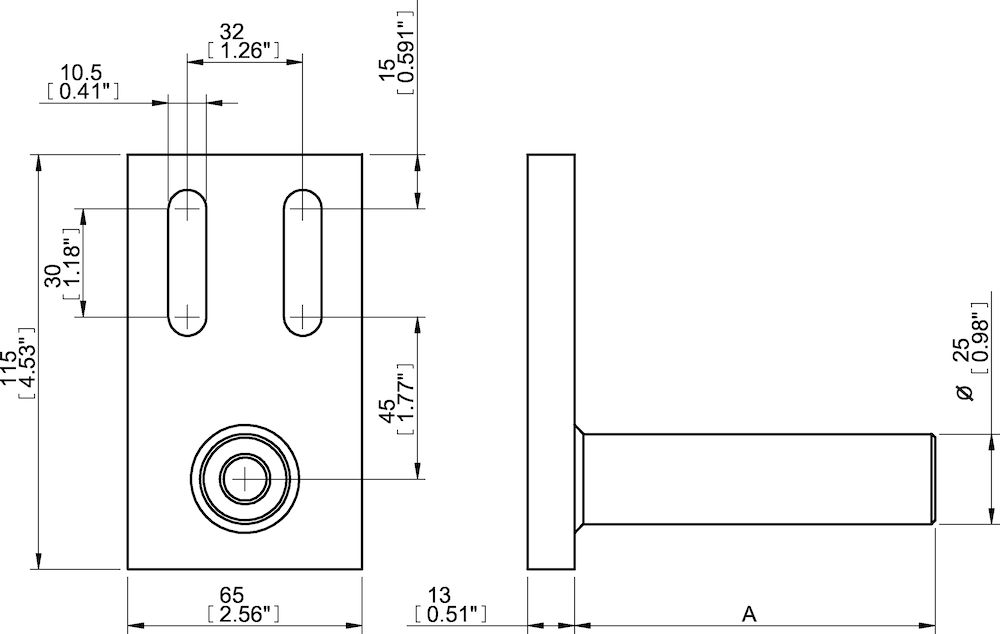 Piab Mounting bar welded L=600
