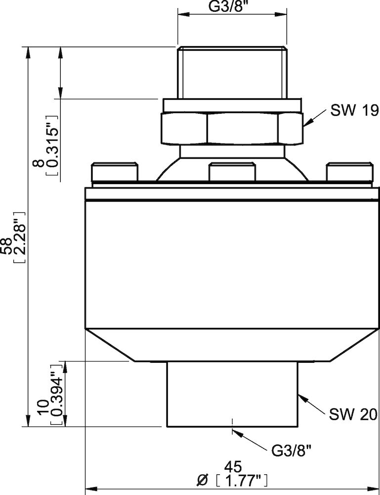 Piab Ball joint fitting G3/8, locking