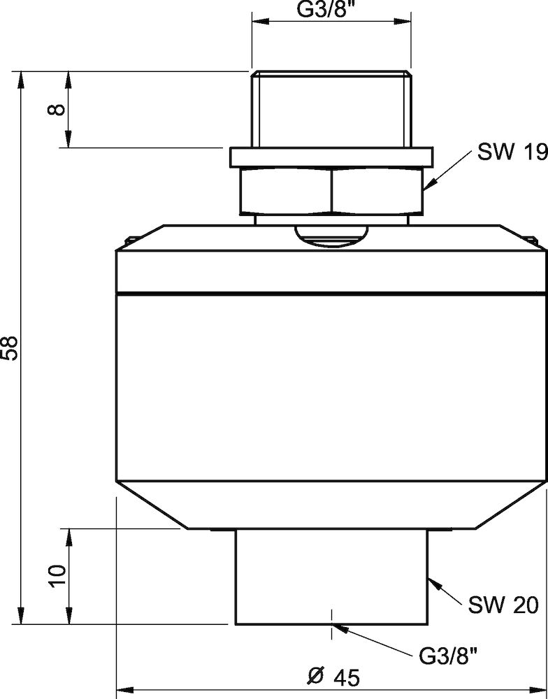 Piab Ball joint fitting G3/8, limited movement