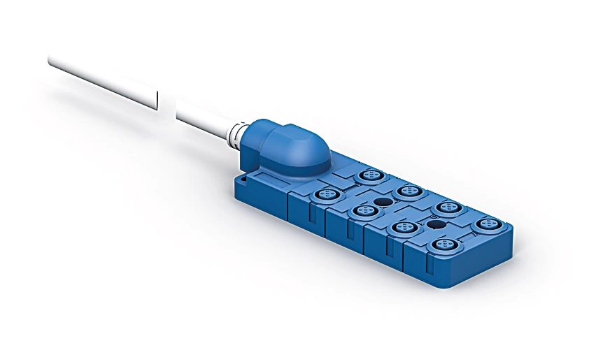 Wenglor ZAA02R602 Connection Box for M12 × 1; 4-pin; 8 Ports